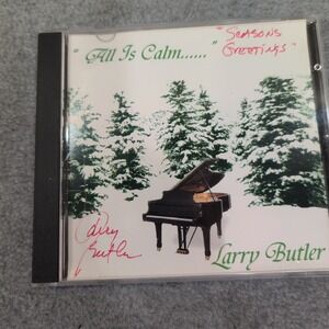 Larry Butler All‎ Is Calm Greetings CD Christmas Music Piano Winter Trees